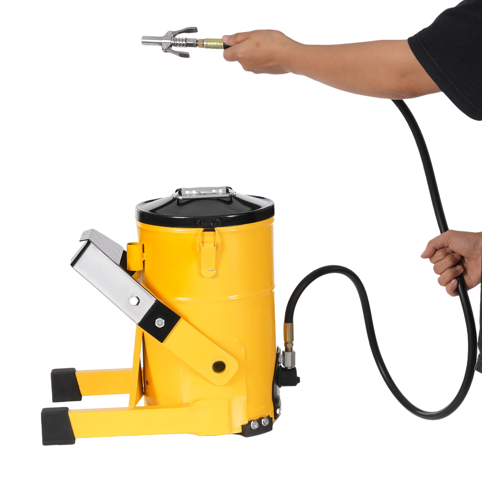 High-Pressure Foot-Operated Grease Pump, Floorstanding 10L/2.64Gal Grease Pump~
