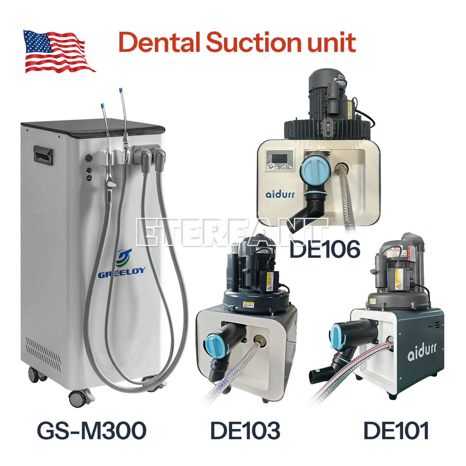 Dental Electric Suction Machine Semi-Dry Type/Dental Mobile Suction Unit System