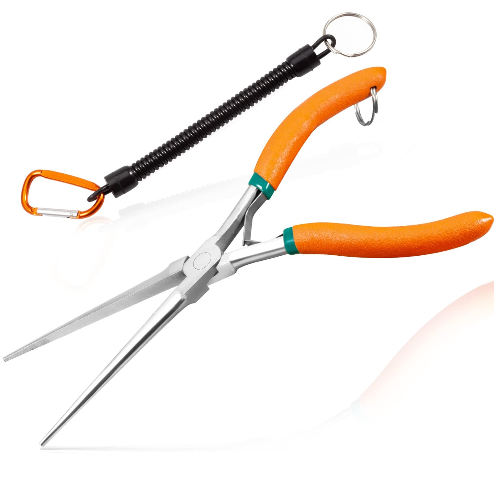 Long Reach Needle Nose Pliers 7" Thin Extra Long Needle Nose Pliers with Serr...