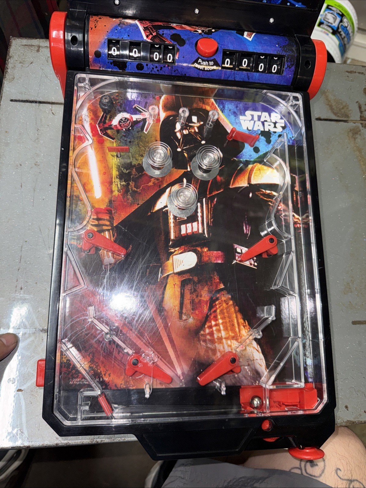 2004 Star Wars DARTH VADER Pinball Machine Electronic Talking Tabletob FUNRISE