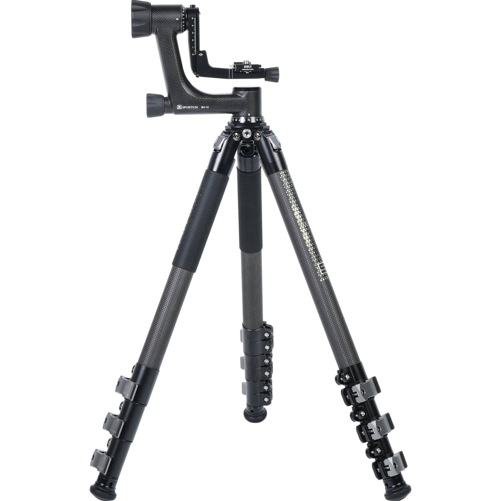SIRUI 8-Layer 4-Section Carbon Fiber Tripod (SP324+BH-10)