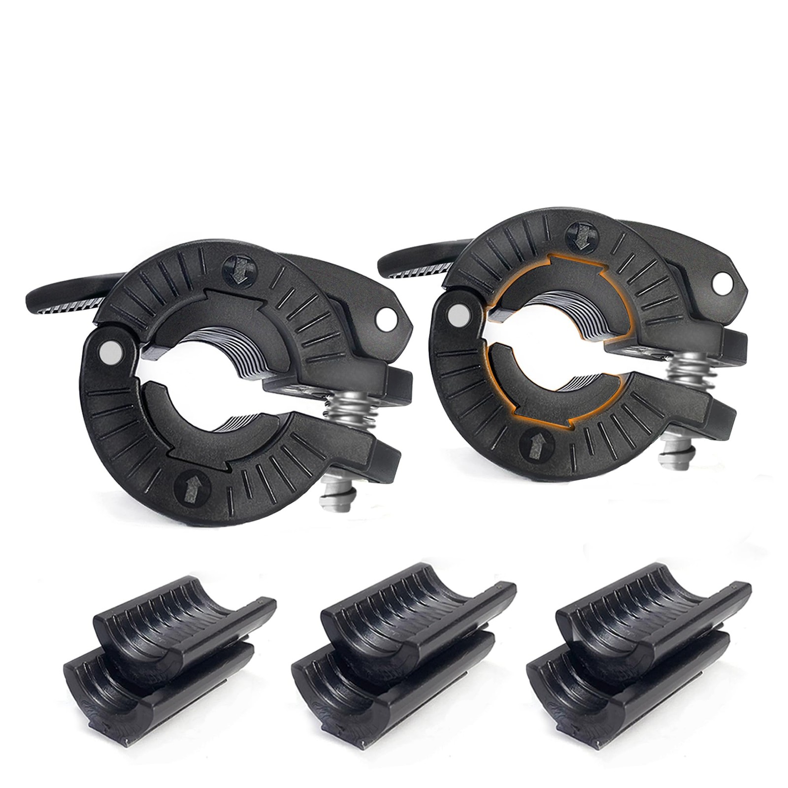 Barbell Clamps 1 Inch - 2 PCS Adjustable Clips Black 0.98-1.18inch