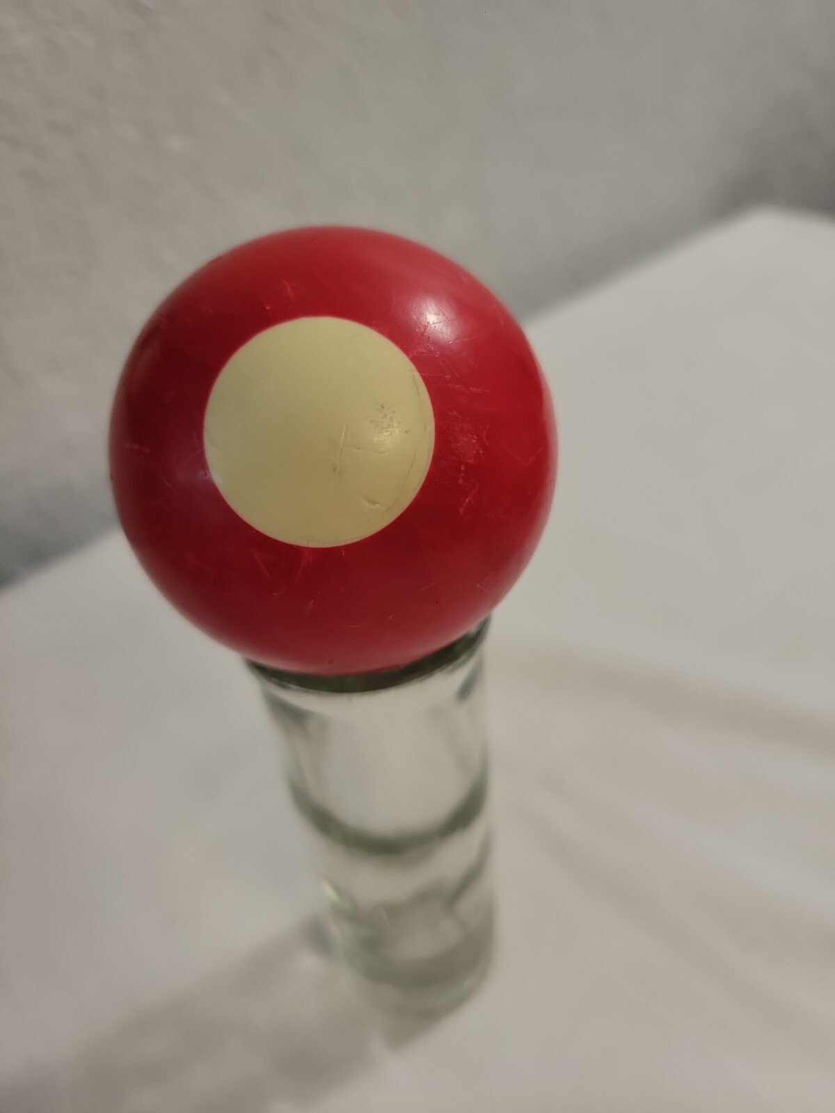Vintage Bumper Pool Ball Red With White Dot 2 Inches Wide