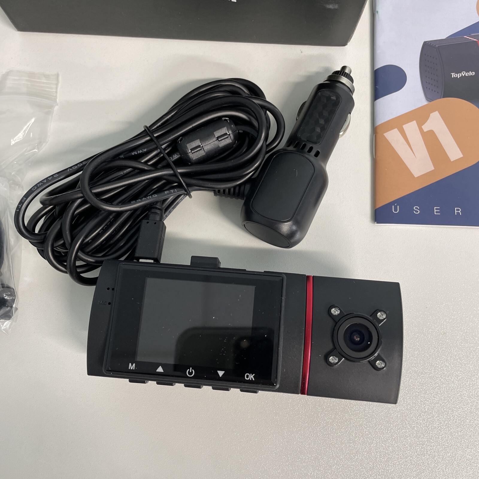 Topvelo Front/Interior Back Dash Cam Video Recorder Open Box item