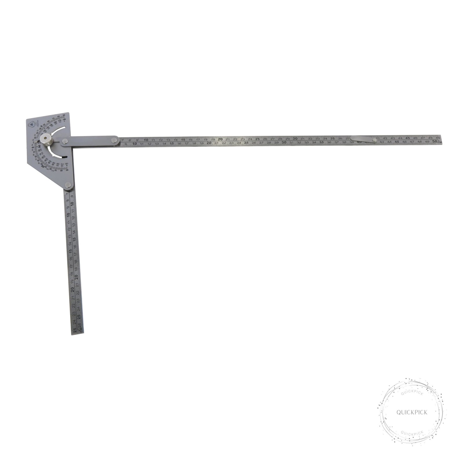Angle Finder IV, Stainless Steel Protractor 0-180 degrees, Measures inside or