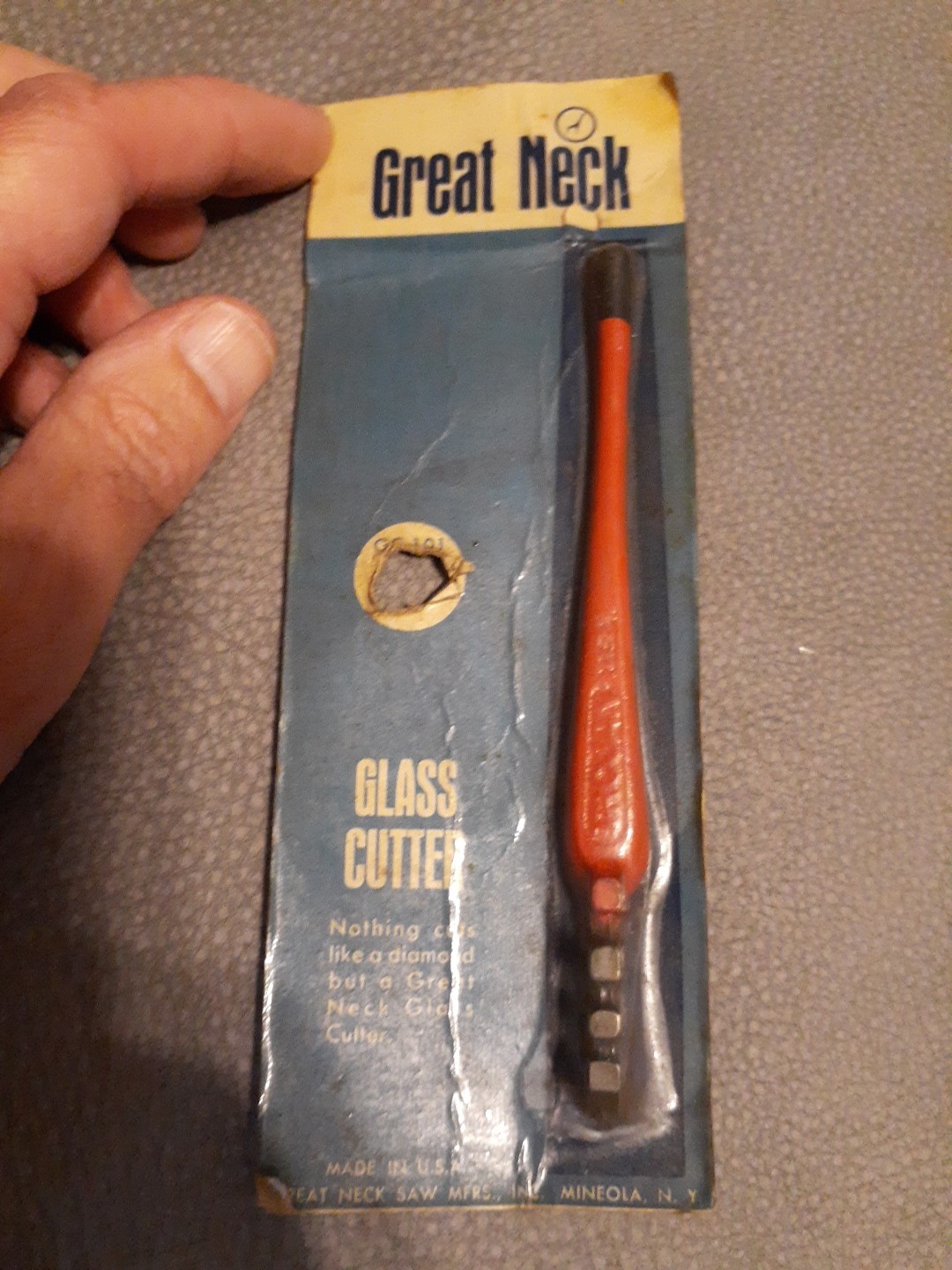 Vintage Trojan GLASS CUTTER Great Neck Saw MFRS NOS
