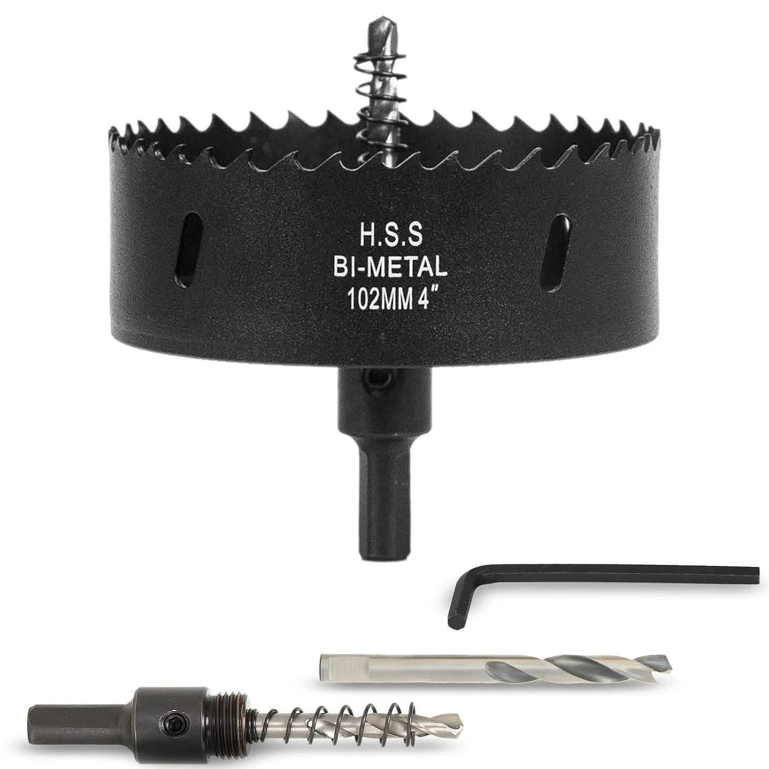VIKITON 4 inch Hole Saw for Wood, Metal, Plastic & Drywall, with Arbor | 102mm B