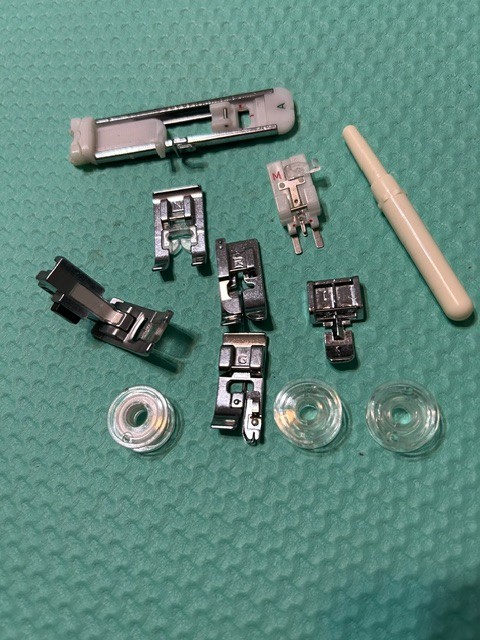 Brother PC Embroidery 8500 Sewing Machine Feet, N, G, R, I, M, A, J, Genuine Lot