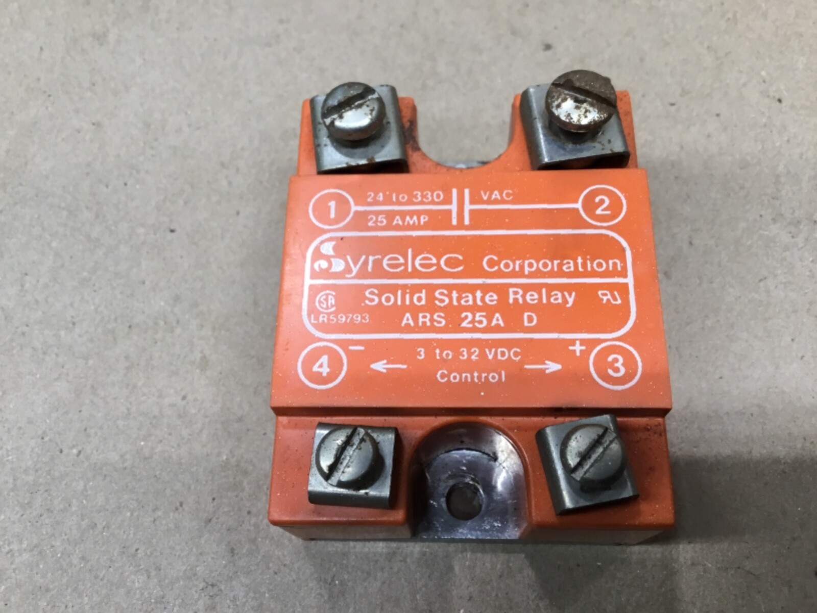 SYRELEC CORPORATION ARS 25A D / ARS25AD SOLID STATE RELAY #82A11