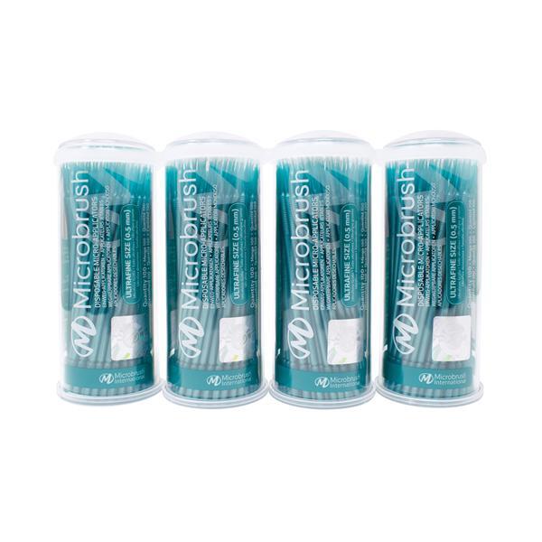 Microbrush MUT400 Tube Series Dental Applicators Ultra Fine Teal 400/Pk