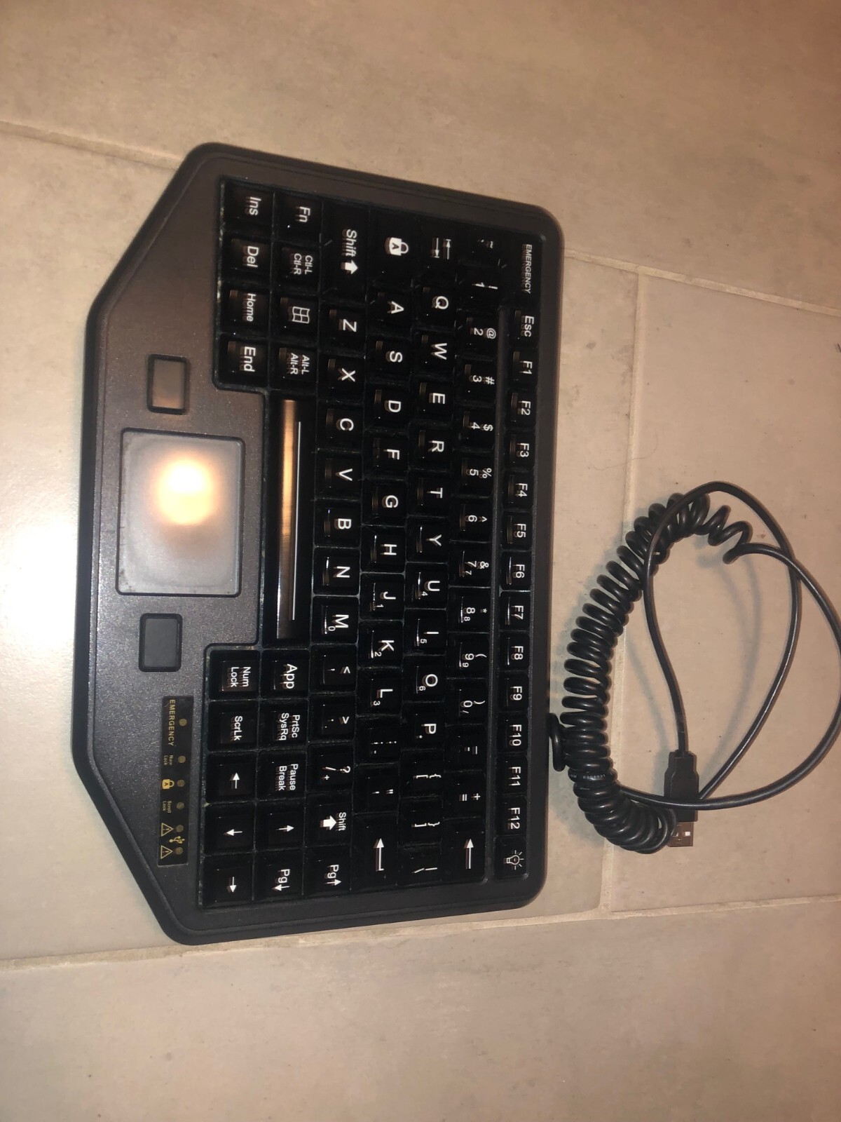 iKEY Rugged / Police Mobile Keyboard IK-TR-911-RED For Vehicle Laptop Car