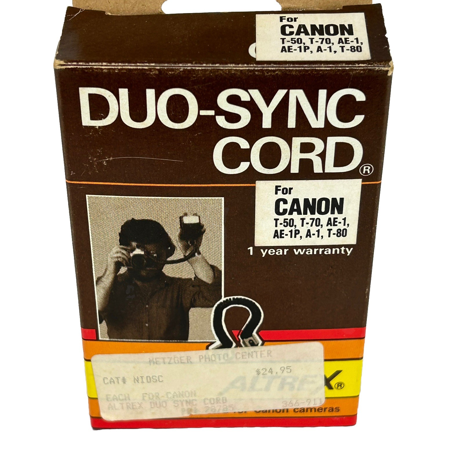ALTREX DUO-SYNC CORD FOR CANON CAMERA WITH ORIGINAL BOX AND INSTRUCTIONS