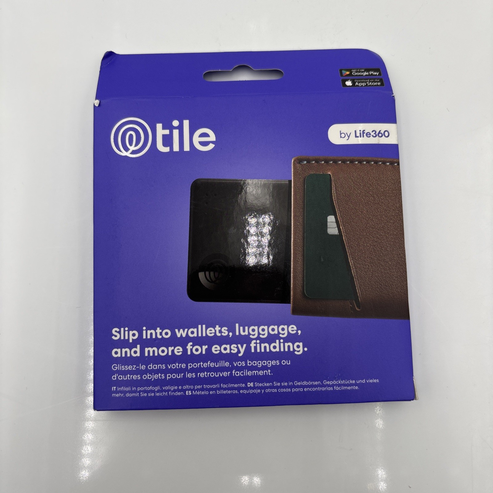Tile by Life 360 Slim Wallet Finder Bluetooth Tracker Locator Tag - New Sealed
