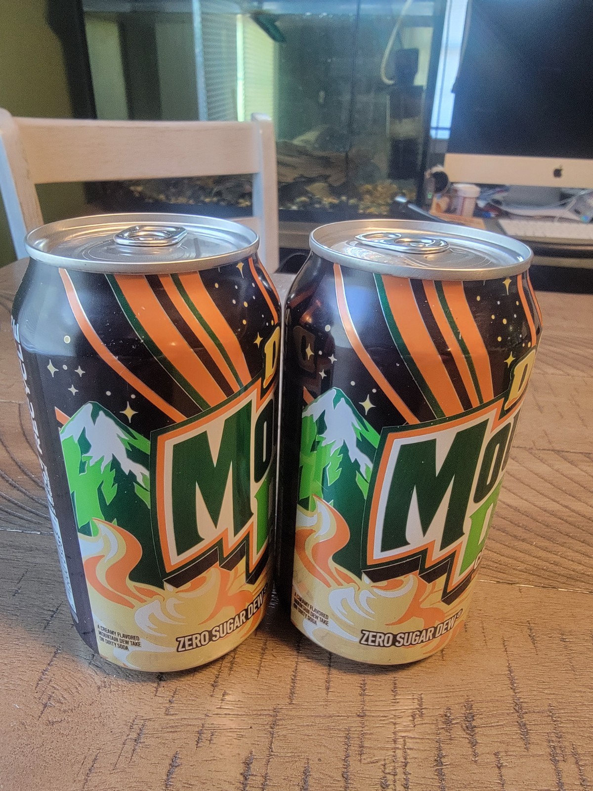 2 New 12oz Dirty Mountain Dew Zero Sugar Cream Soda Dew Can (JUST RELEASED)