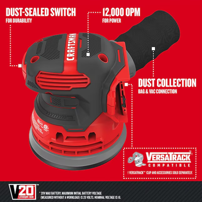 CRAFTSMAN 20V MAX 8-Tool Power Tool Combo Kit with Soft Case (Battery + Charger)