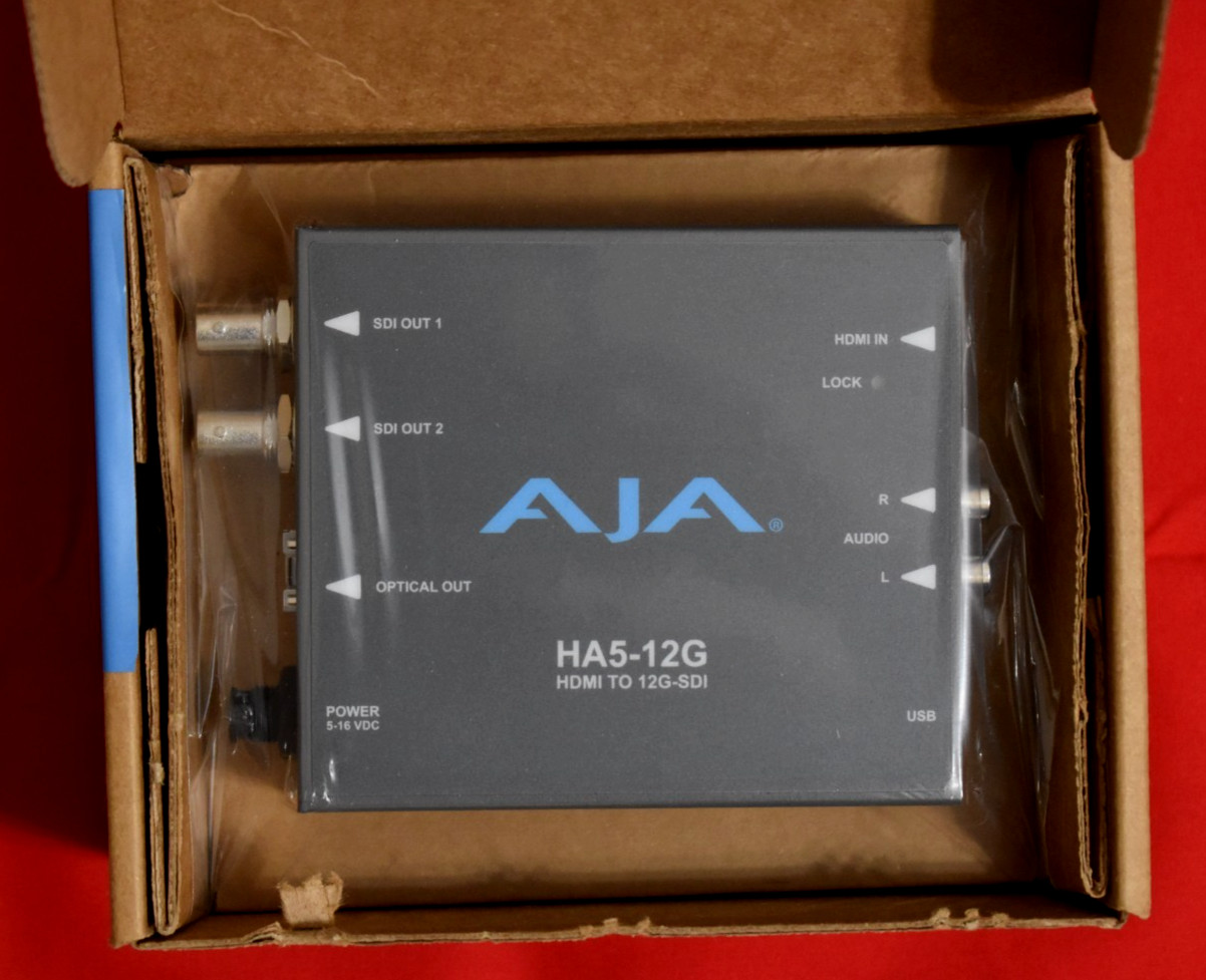 AJA HA5-12G HDMI 2.0 to 12G-SDI Converter BRAND NEW IN BOX!