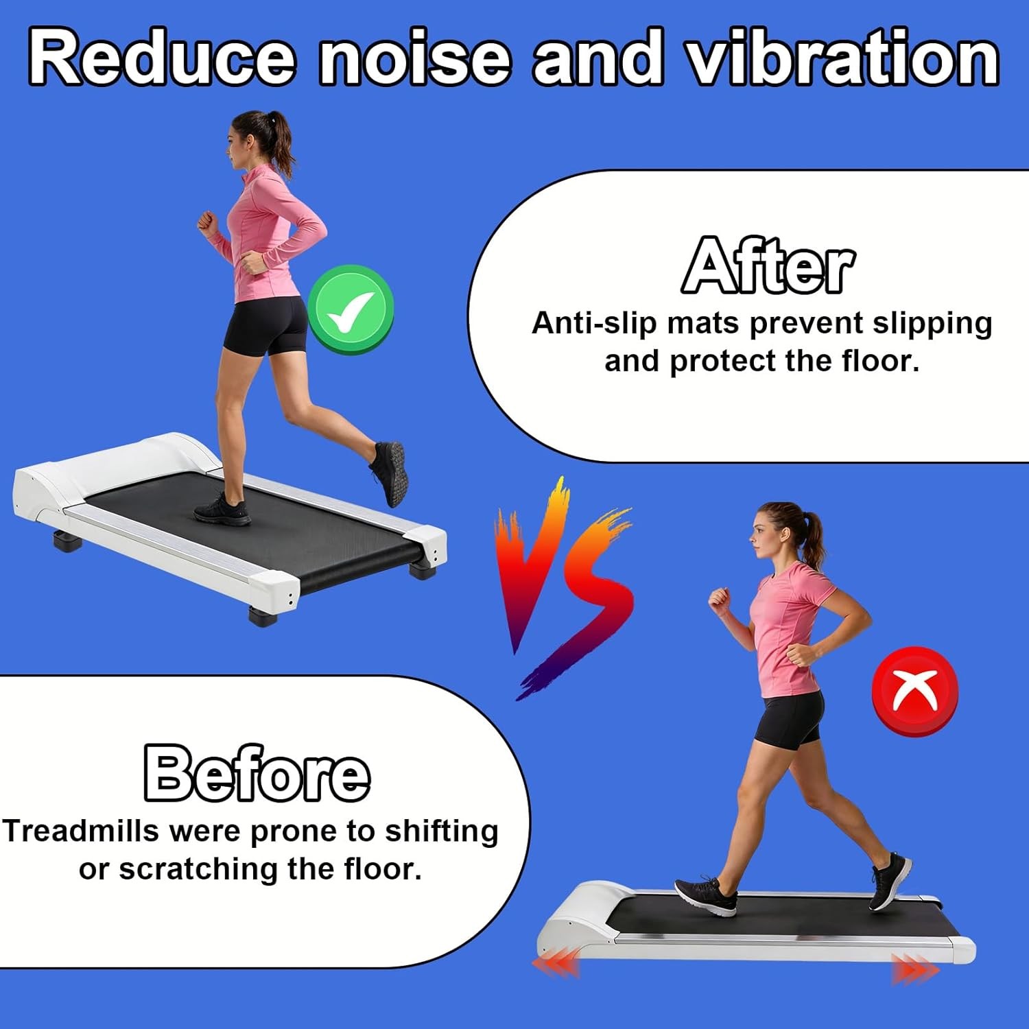 8pcs Treadmill Incline Riser Blocks, Walking Stackable Height Adjustable Incline