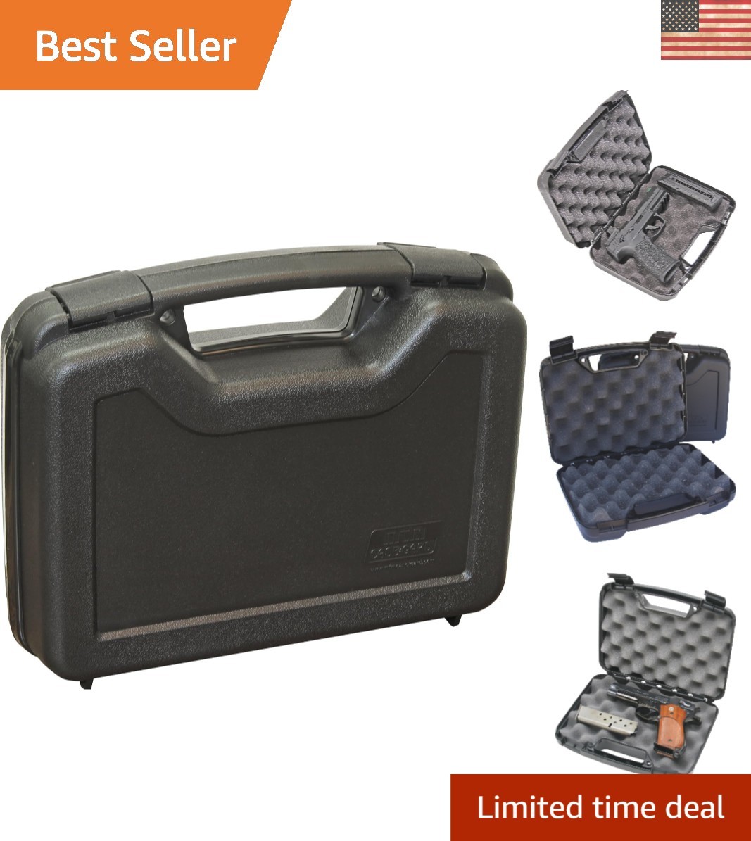 Stylish & Durable Handgun Case for 4" Revolvers - Ideal for Law Enforcement