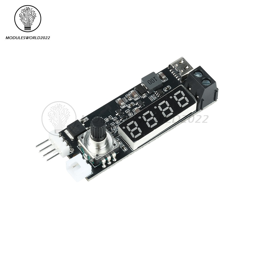 5V 12V 5A 4-Wire PWM Fan Speed Control Module Smart Temperature Control +Display