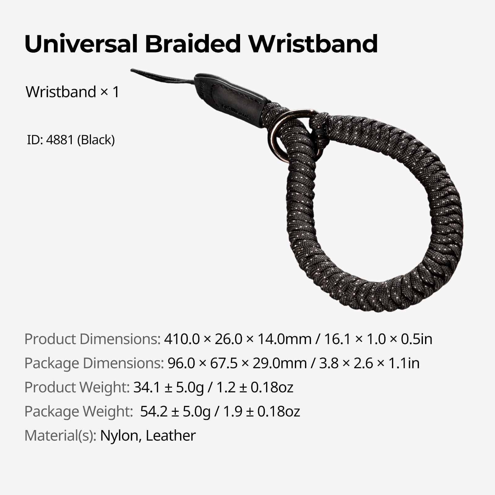 SmallRig Universal Camera Wrist Strap,Hand Strap, Adjustable Safety Strap 4881