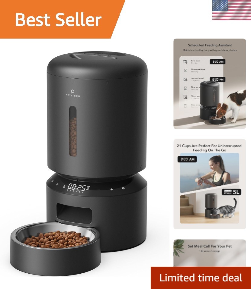 Automatic Cat Feeder, Automatic Dog Food Dispenser with Freshness Preservatio...