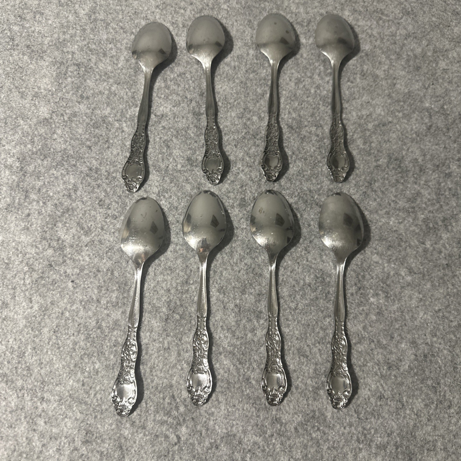 8 International Stainless VERONA Pattern Teaspoons Korea