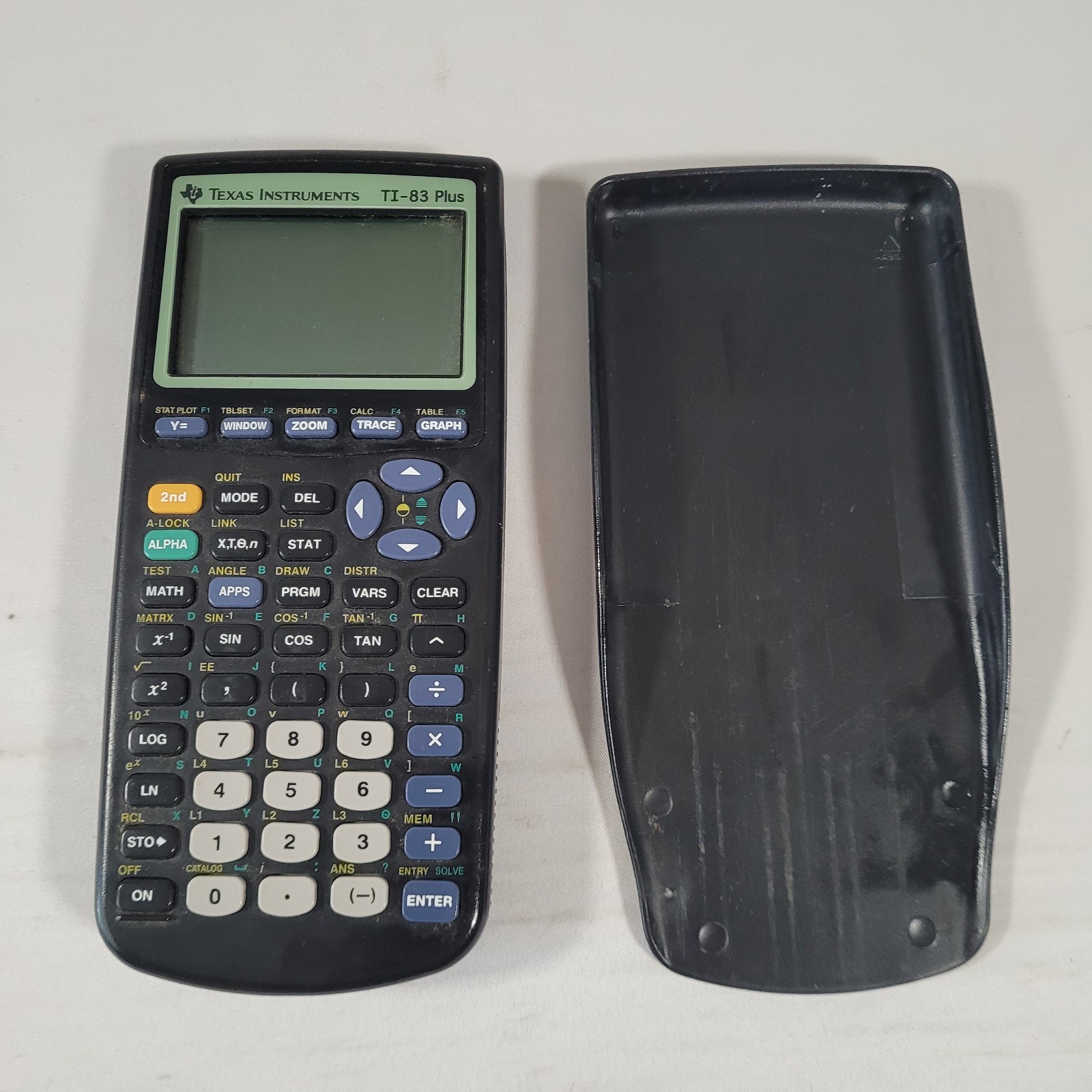 Texas Instruments TI-83 Plus Graphing Calculator w/ Cover - TESTED BLACK SCREEN