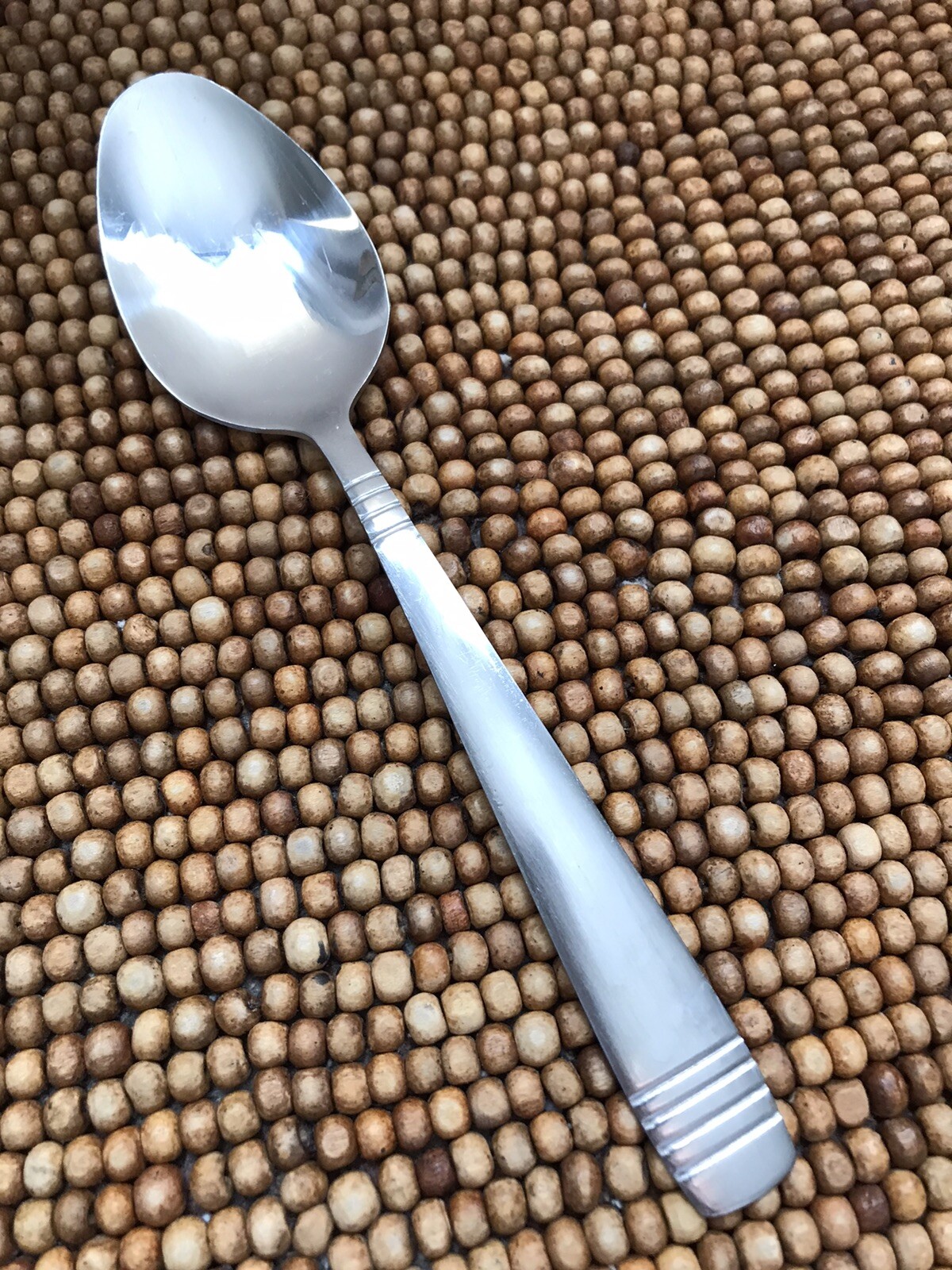 Gibson Stainless Glossy PALMORE Vertical Lines PLACE SOUP SPOON 7” EUC