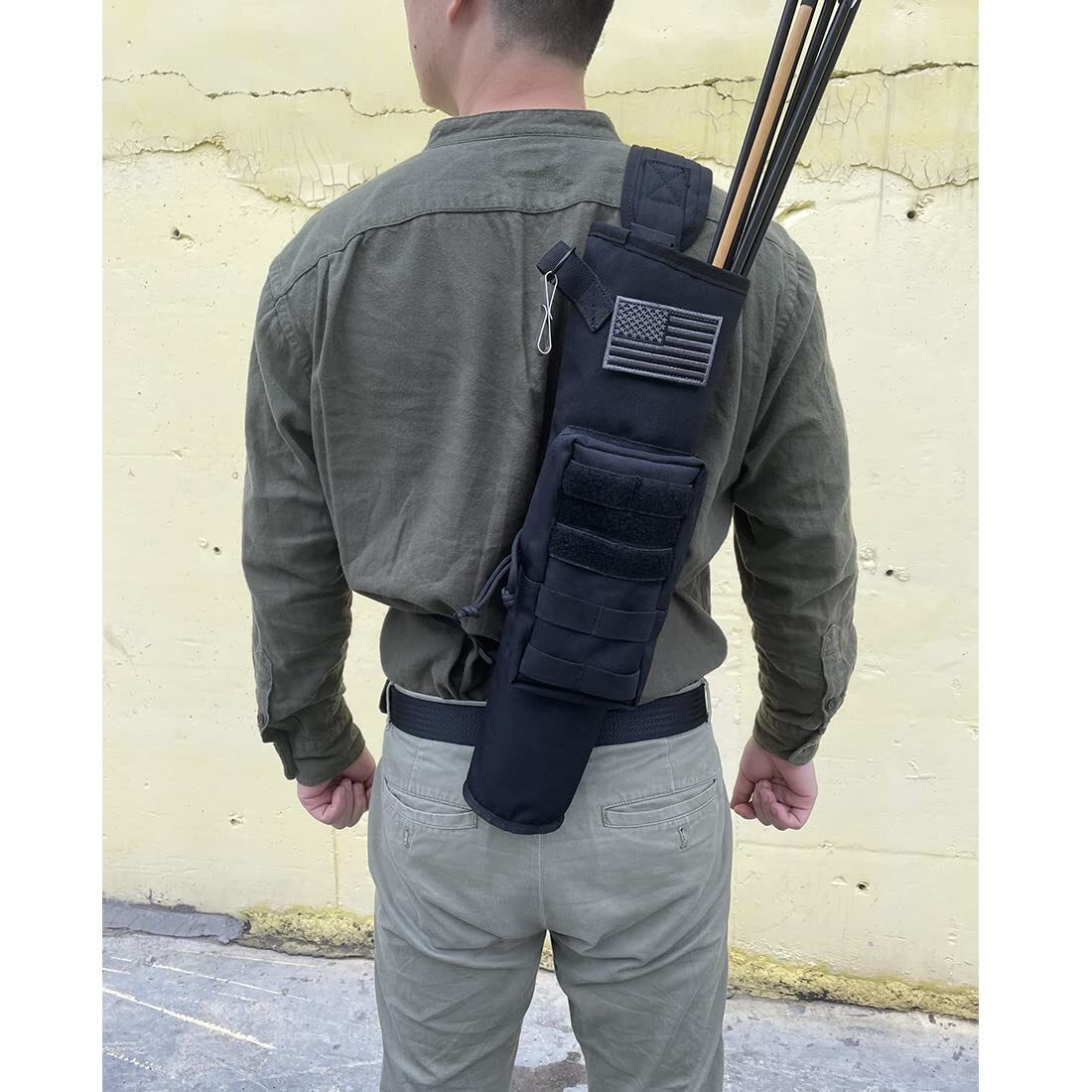 Archery Lightweight Back Arrow Quiver Dual Use Foldable Compact Hip Arrows Ba...