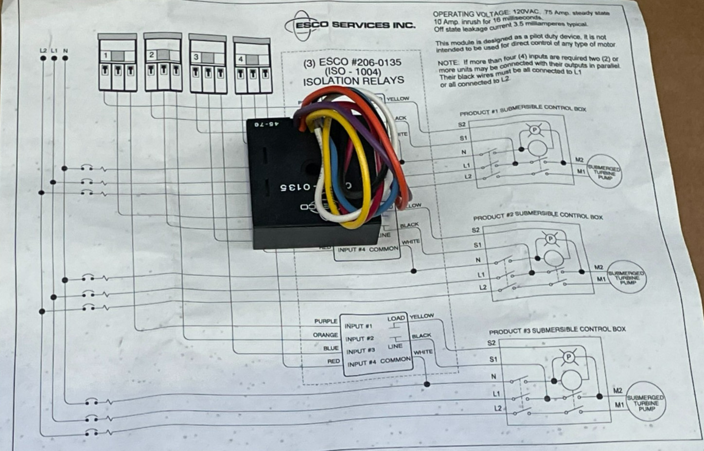 ESCO ISO-1004 4 Input Solid State Isolation Relay