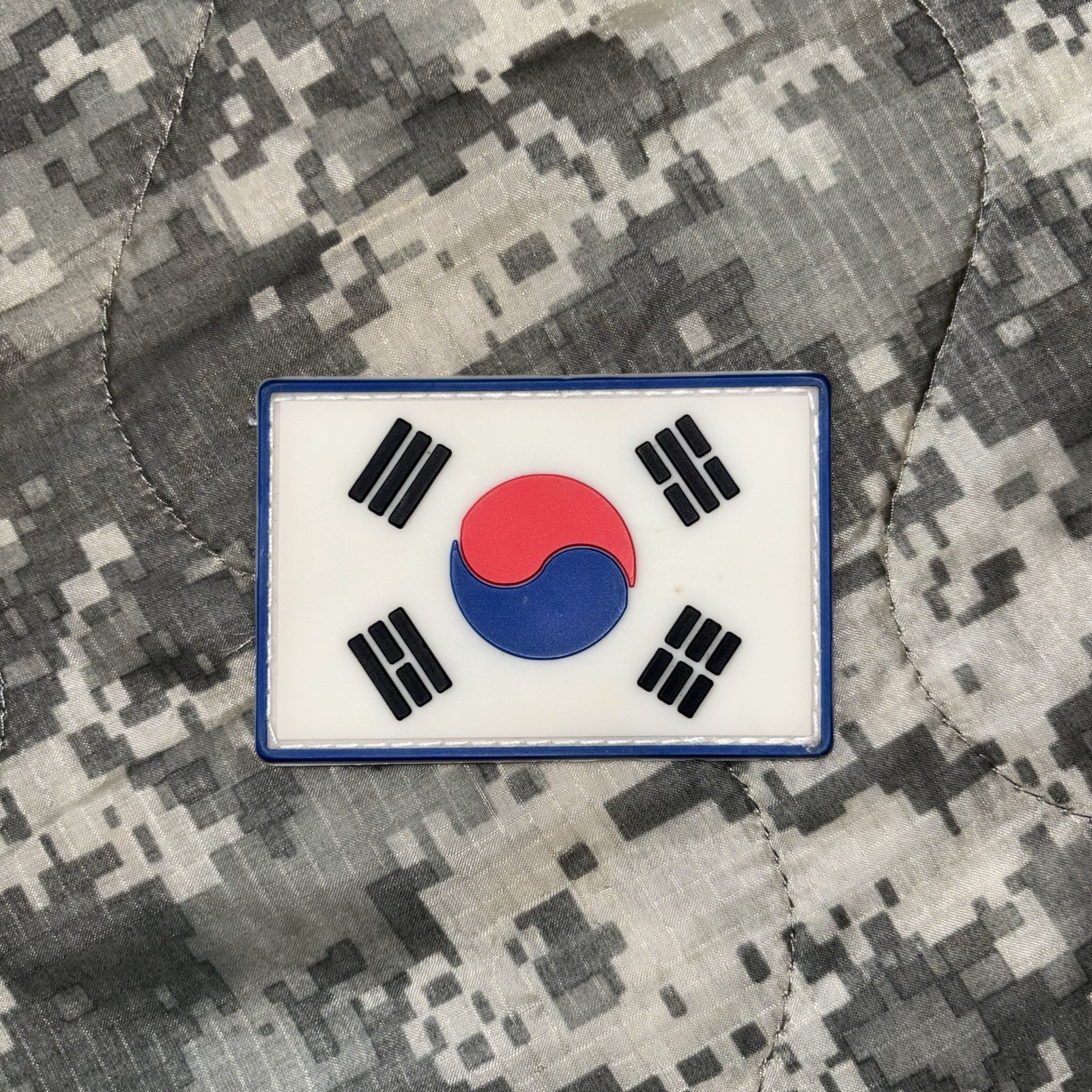 Hook-Backed PVC ROK Color Flag Patch Taegeukgi South Korean Military