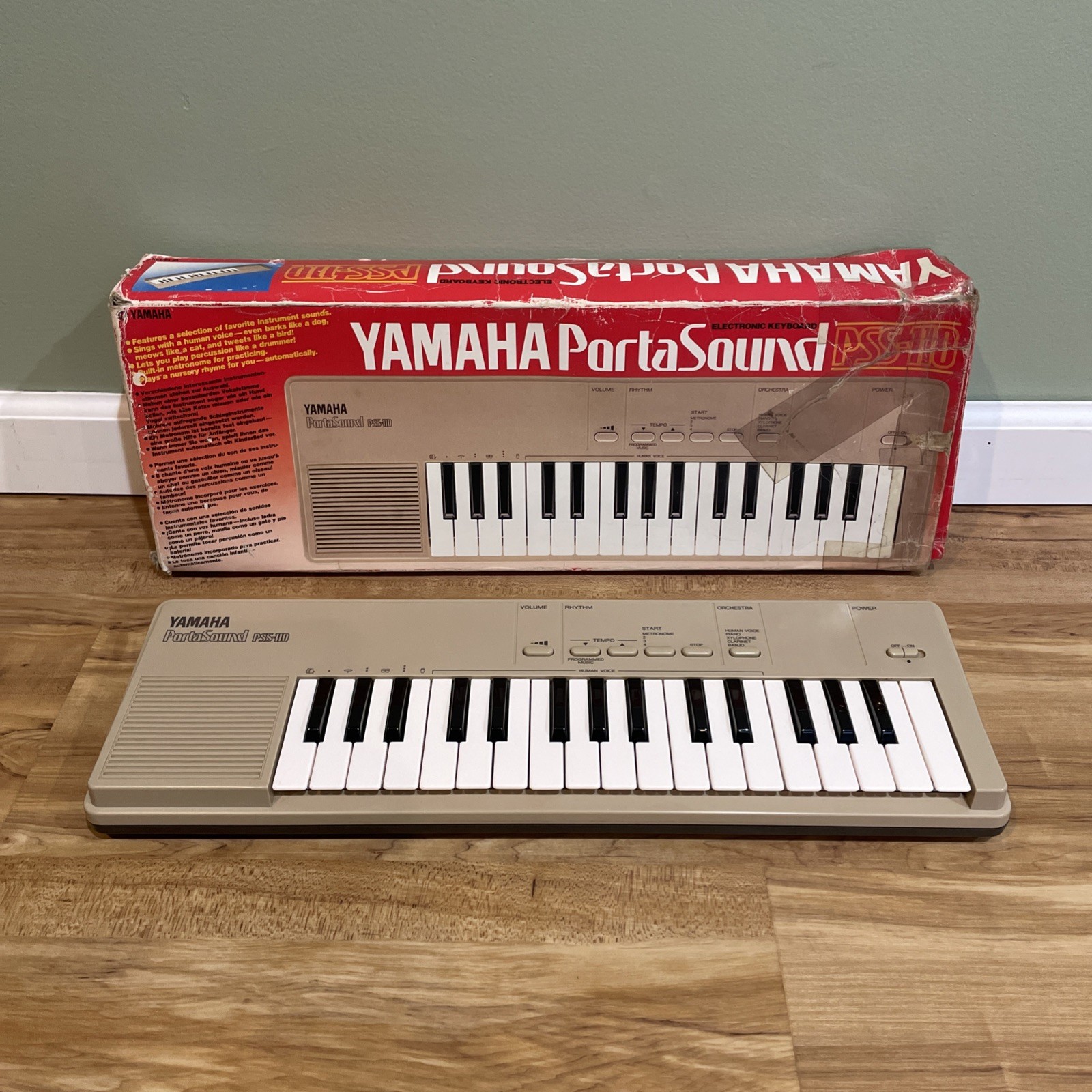 SEE🎹VIDEO Vintage Yamaha Portasound PSS-110, Electronic Keyboard w/ Box WORKS
