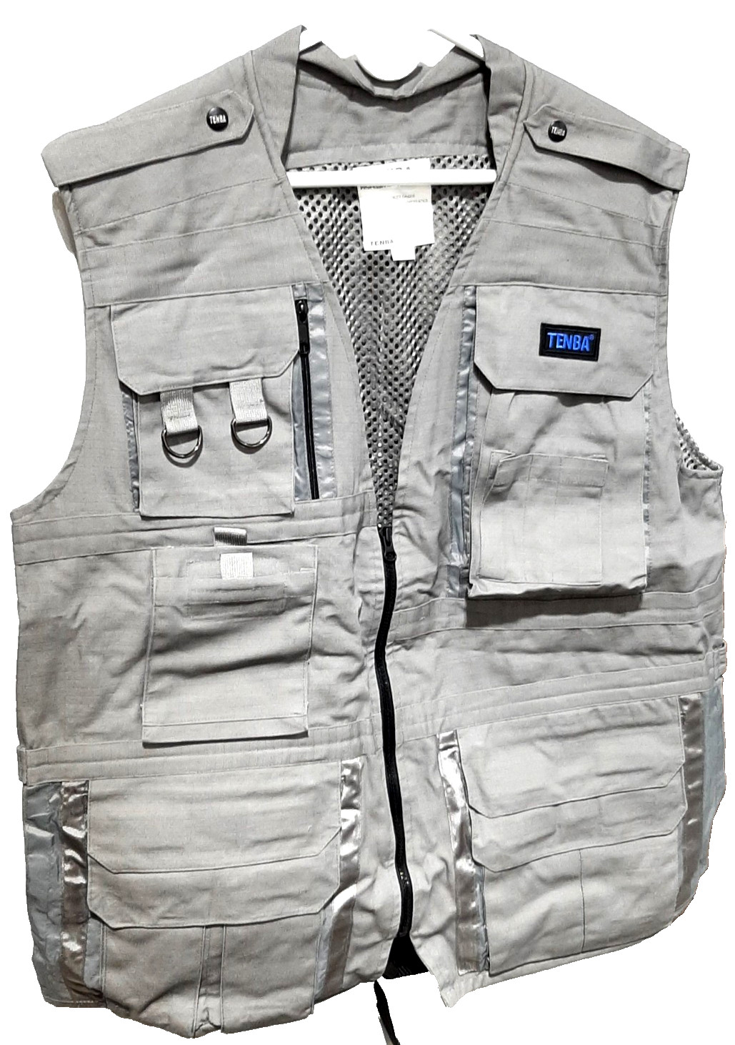 Tenba Vest Men MED Gray Fujifilm Professional Photography Safari Utility BB36