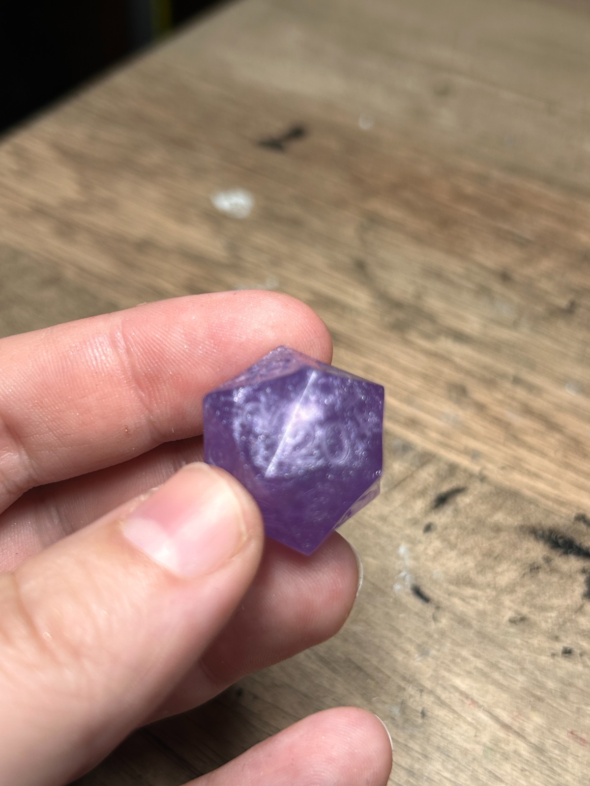 RAW* Dice: Lilac _ Resin-Cast Dice Set *See Description* Handmade D&D