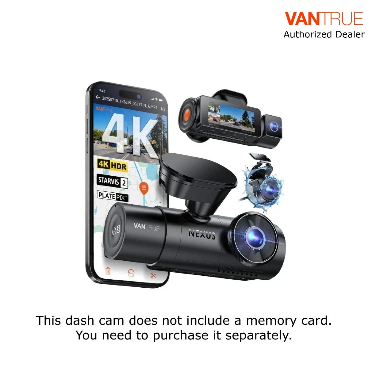 Vantrue N4 Pro S 4K 3 Channel Dash Cam | Authorized Dealer
