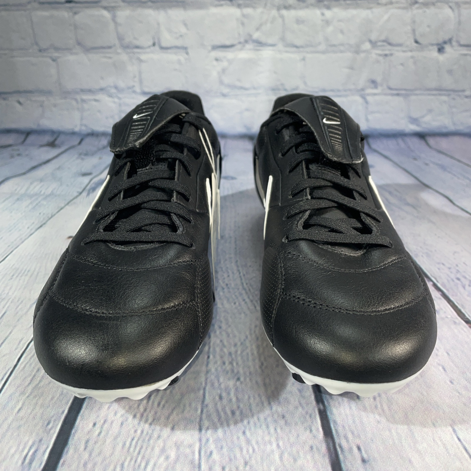 Nike Premier III 3 FG Soccer Cleats Black White Leather AT5889-010 Mens Sz 7