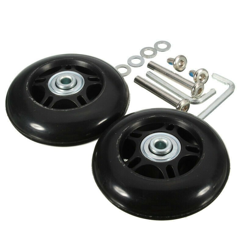 2 Set Luggage Suitcase Replacement Wheels OD 60mm/70mm/80mm