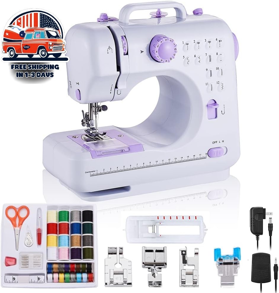 Maquina De Coser 12 Puntadas De Alta Calidad Compacta Para Casa Mini Profesional