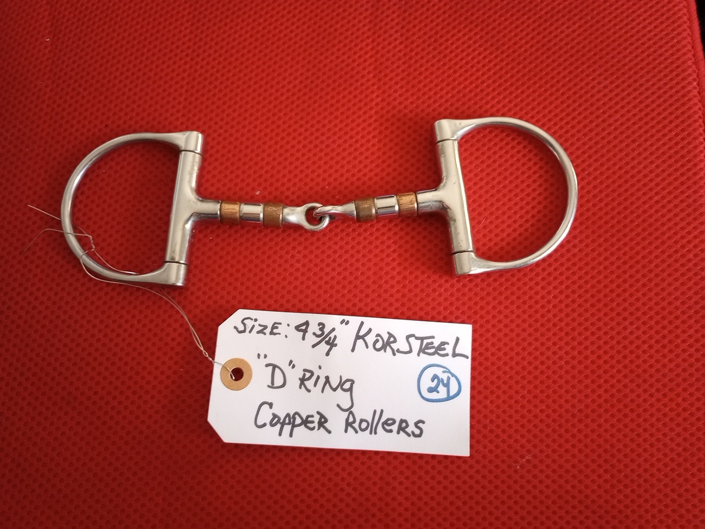Korsteel 4 3/4" In D Ring Copper Rollers Horse Bit
