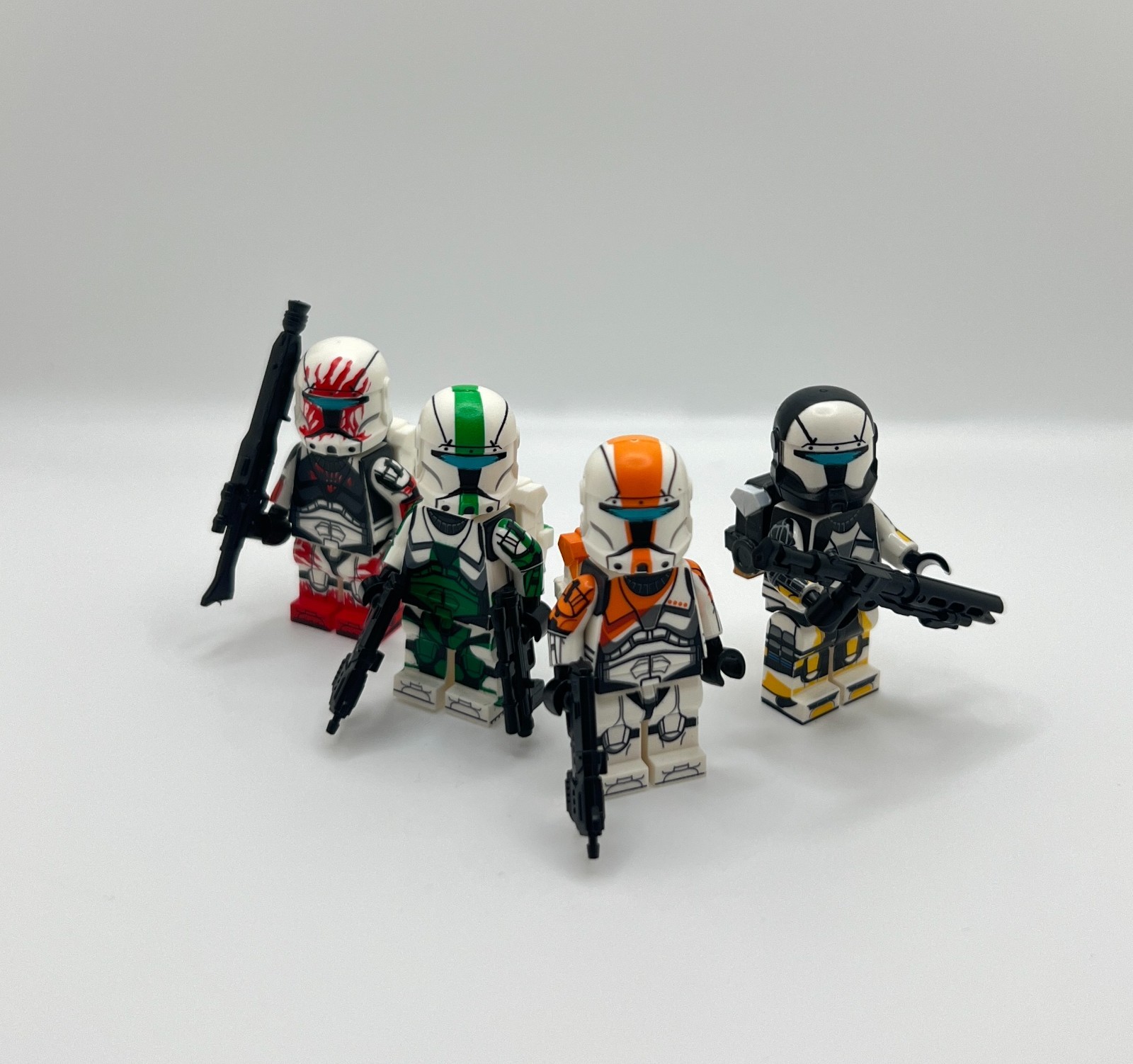 Custom Delta Squad Boss Fixer Scorch Sev Minifigures – Clone Commandos Set