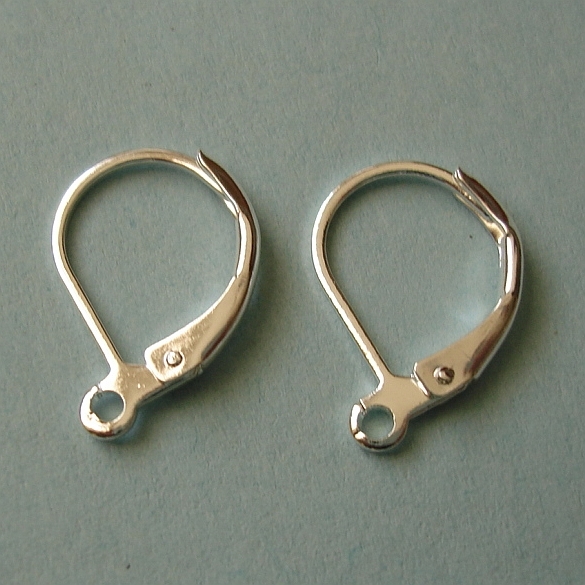 24pcs-Earrings Hoop Leverback Silver Plated.