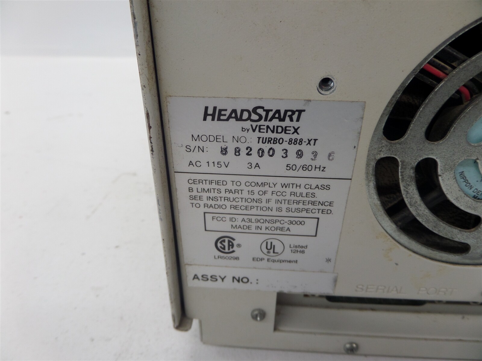 Vintage Vendex Headstart Turbo-888-XT Computer - No Hard Drive