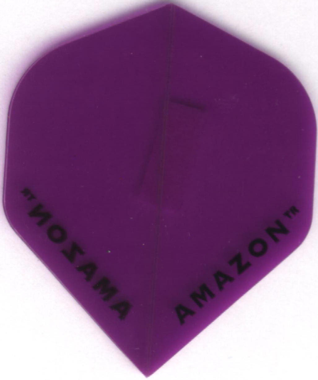 PURPLE Transparent AMAZON Dart Flights: 3 per set