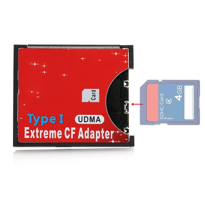 Speed SDXC to CF Compact Flash Memory Card Reader Adapter Type I High