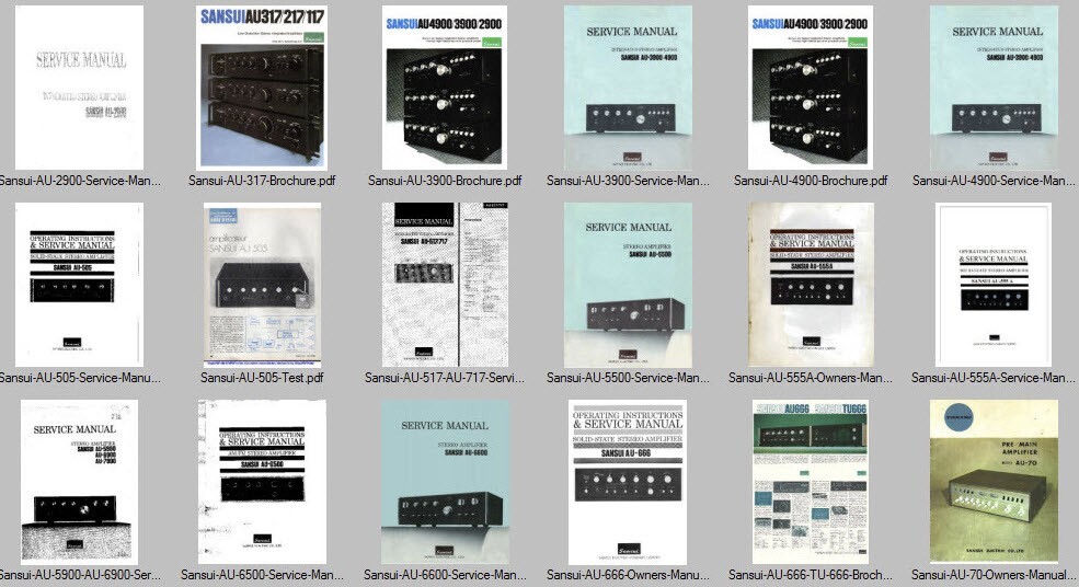 Sansui Service Manuals Brochures Magazines Schematics Collection Computer DVD !!