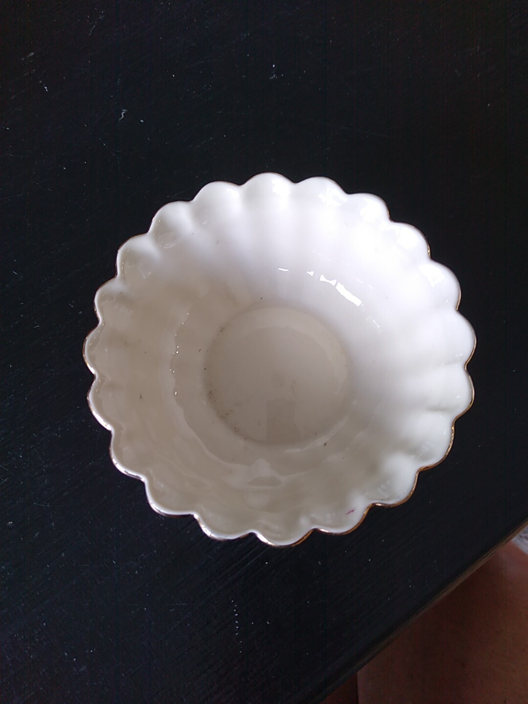 Vintage LENOX Small Trinket Bowl Embossed Roses Gold Trim 4"