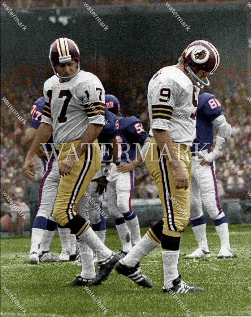 DO185 Sonny Jorgensen - Billy Kilmer Washington 8x10 11x14 16x20 Colorized Photo