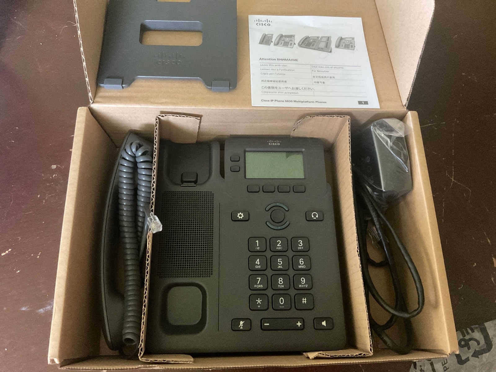 Cisco 6821 Phone for MPP Systems, CP-6821-3PW-K9 *New in Box*