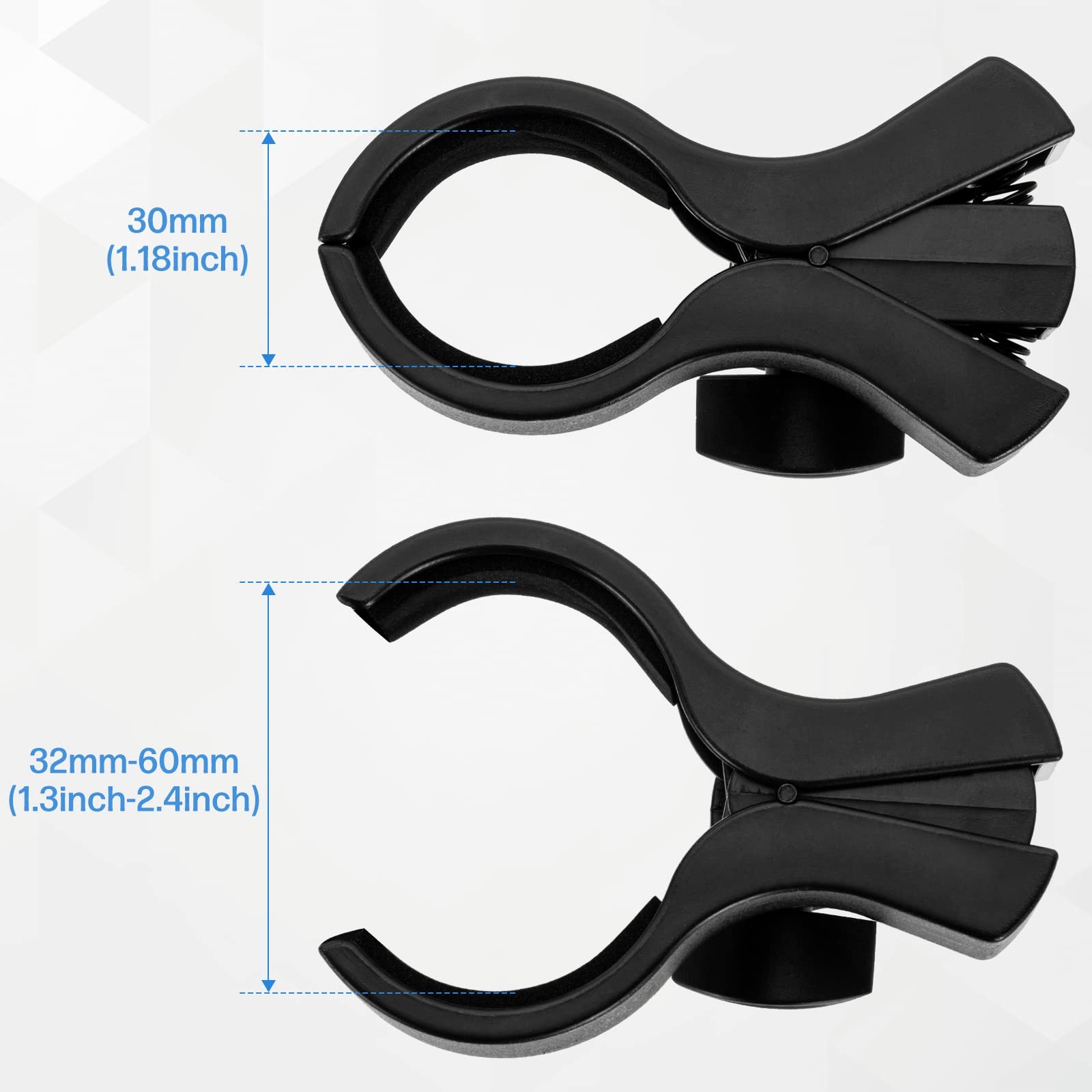 1pcs Large Microphone Clip, Adjustable Mic Holder for Microphones with Outer ...