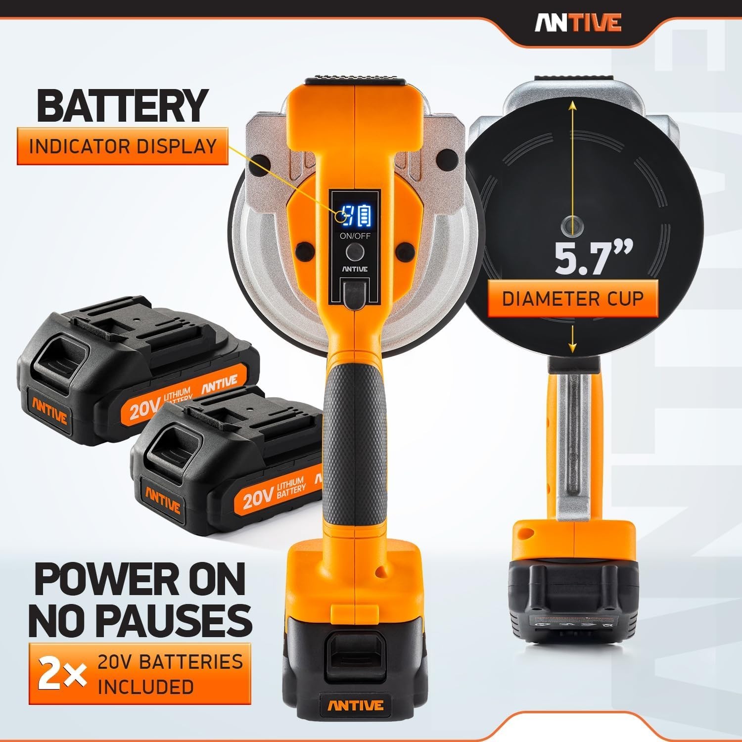 Dual Battery Tile Vibrator | Cordless Tile Installation Tool